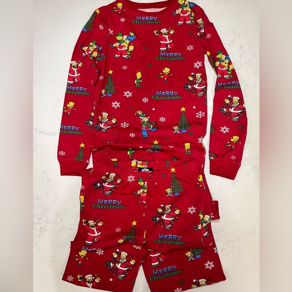 Festive Holiday Kids Pajama Set - Red - Picture 7 of 10